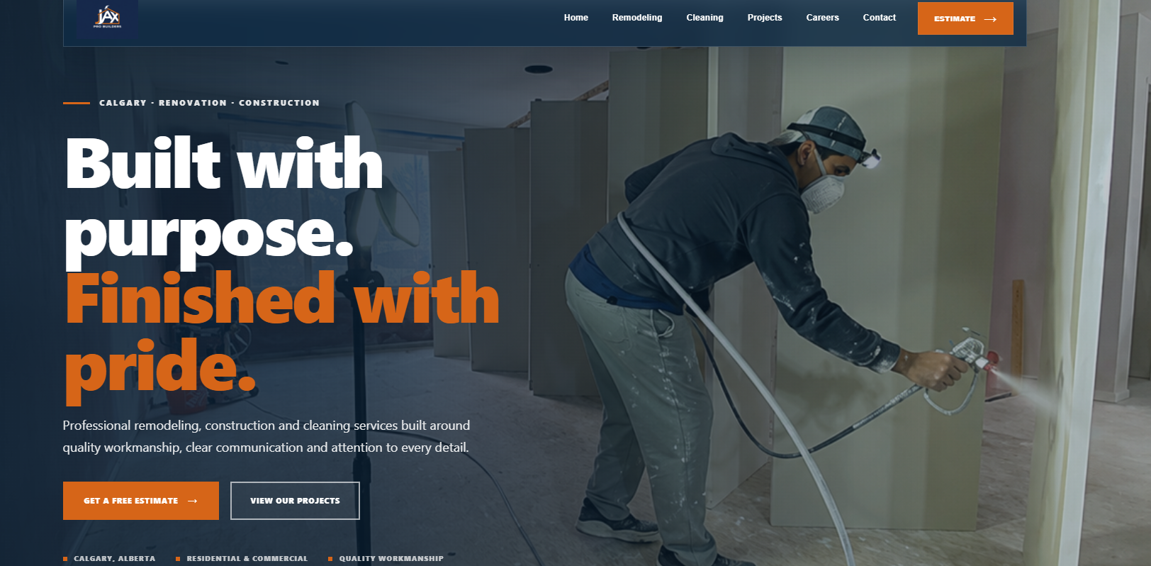 JAX Pro Builders website